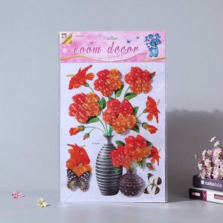 Combo Tranh dán tường bình hoa nổi 3D (nhiều mẫu)