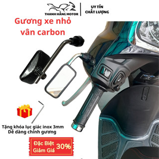  Gương Xe Máy Thời Trang mini Kiểu Vuông Ngắn Nhỏ Đẹp Gắn Xe Wave Xe Điện 50 cc Sirius Sh Mode Sh 125i 