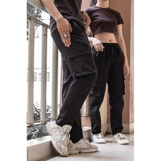 Quần jogger kaki túi hộp ống suông