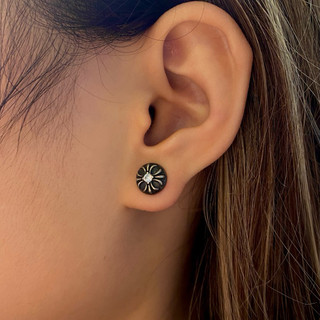 Bông tai chromehearts đính đá Best