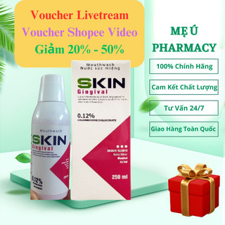 Nước Súc Miệng SKIN Gingival 0,12%, bảo vệ răng miệng khỏi vi khuẩn , virus - Chai 250ml