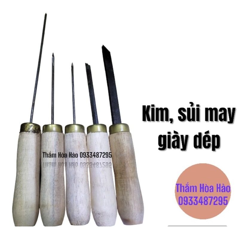 Kim may giày, Sủi đế giày dép, Dùi lỗ giày dép, Kim may móc chỉ giày, dụng cụ sửa giày dép