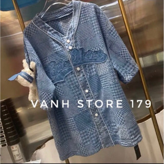 Áo gấu bóng chày denim 13dmz