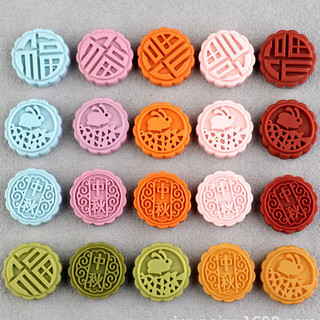 Mô hình bánh trung thu gấu phụ kiện trang trí slime