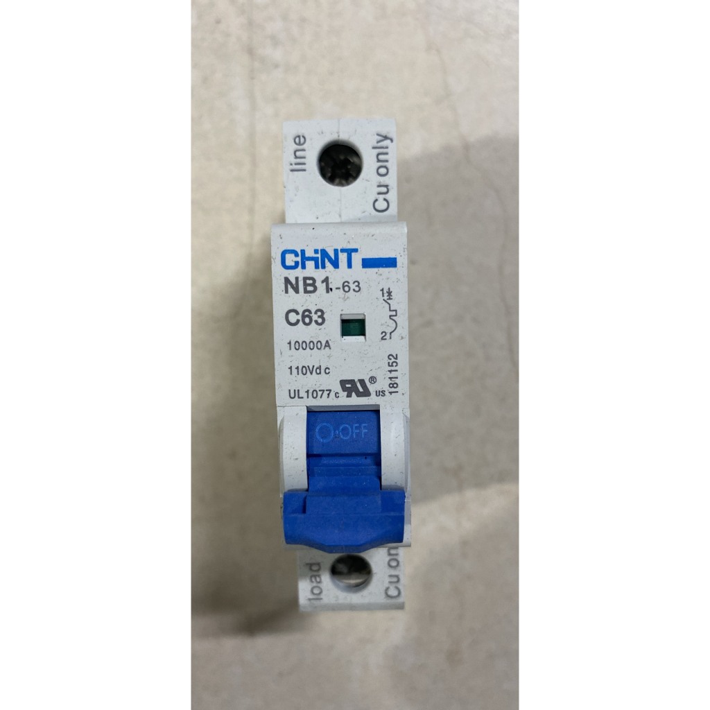 [CHint)] Aptomat bảo vệ mạch DC mã NB1-63dc  1P 63A,-DC đồng giá hàng chất lượng cao