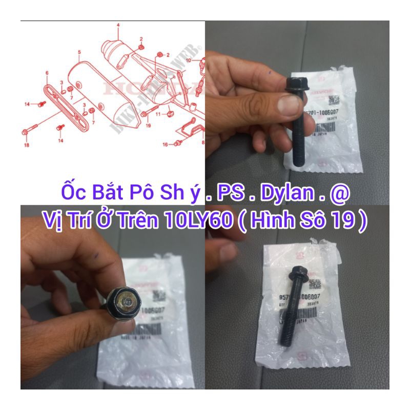 Ốc bắt pô Sh ý . Ps . Dylan . @ Vị Trí Trên ( Hình Số 19 )