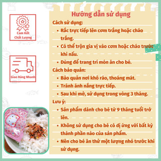 Gia vị rắc cơm Hello Kitty cho bé 20 gói nhỏ hương cá bào rong biển