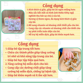 Gia vị rắc cơm Hello Kitty cho bé 20 gói nhỏ hương cá bào rong biển