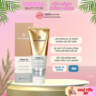 Sữa dưỡng thể kích trắng da, cấp ẩm body ric.o remium tone up white body lotion 200ml hàn quốc