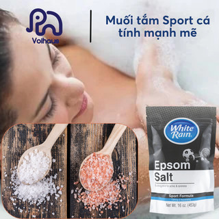 Muối Tắm White Rain Epsom Salt 453g Bổ sung khoáng chất cho cơ thể, tẩy tế bào chết làm giảm căng thăng mệt mỏi
