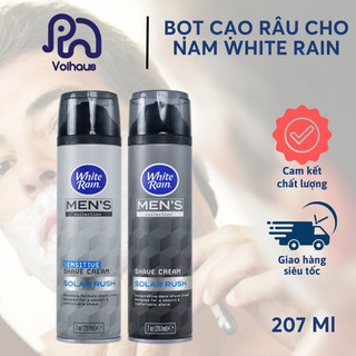 Kem Bọt Cạo Râu White Rain Men's Collection Shave Cream Solar Rush 207ml Làm mềm râu, tránh gây tổn thương cho da của Mỹ