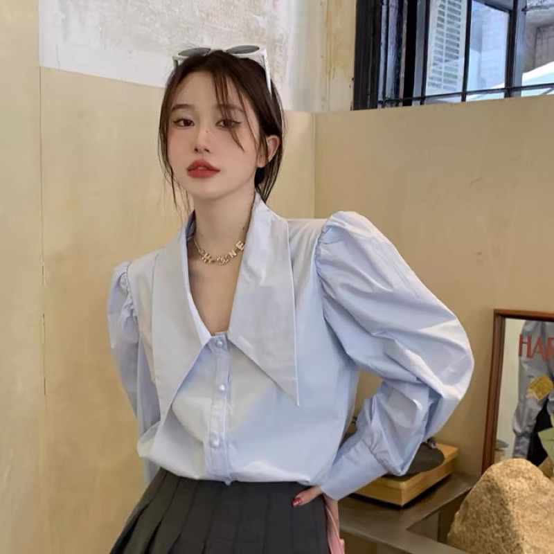 áo sơ mi tay bồng bánh bèo kiểu