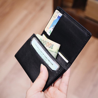Ví gấp mini đựng thẻ card da thật