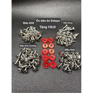  ỐC DÀN ÁO SALAYA INOX 304 TẶNG 10 LÔNG ĐỀN ĐỎ NHÔM 