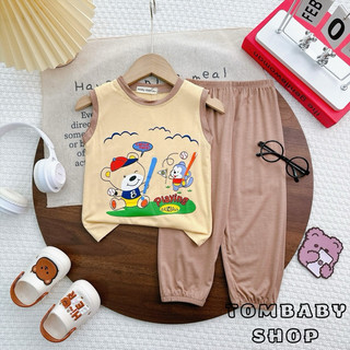 Tnqd bộ áo ba lỗ quần alibaba thun lạnh cho bé
