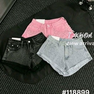 Quần sooc jean ngắn đính đá hàng QCL1