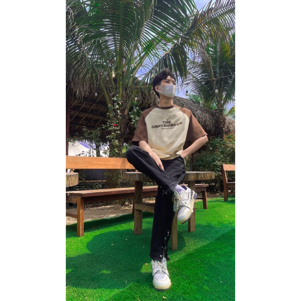 3T shop áo phông nam hot trend phong cách trẻ trung phối màu nâu và trà sữa