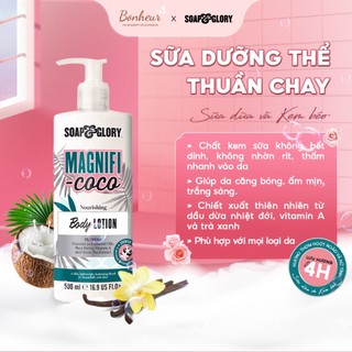 Sữa dưỡng thể Soap and Glory 500ml MAGNIFICOCO Refreshing Body Lotion dưỡng ẩm, trắng da hương sữa dừa