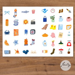 BỘ STICKERS KHỔ A4 - Simple Icons (Mã SP: 07162)