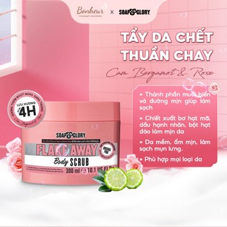 Tẩy da chết body Soap and Glory 300ml FLAKE AWAY Body Scrub giúp dưỡng trắng da toàn thân, giảm mụn mờ thâm