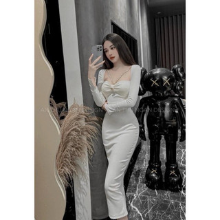 váy body cổ xích thun co giãn
