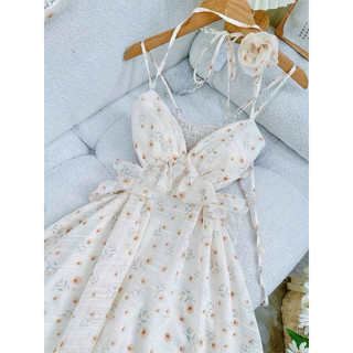 ĐẦM MAXI HOA 2S KHOÉT EO CHOKER