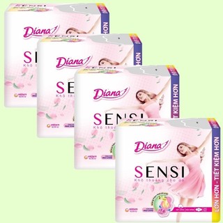 4 gói băng vệ sinh Diana sensi mỏng cánh