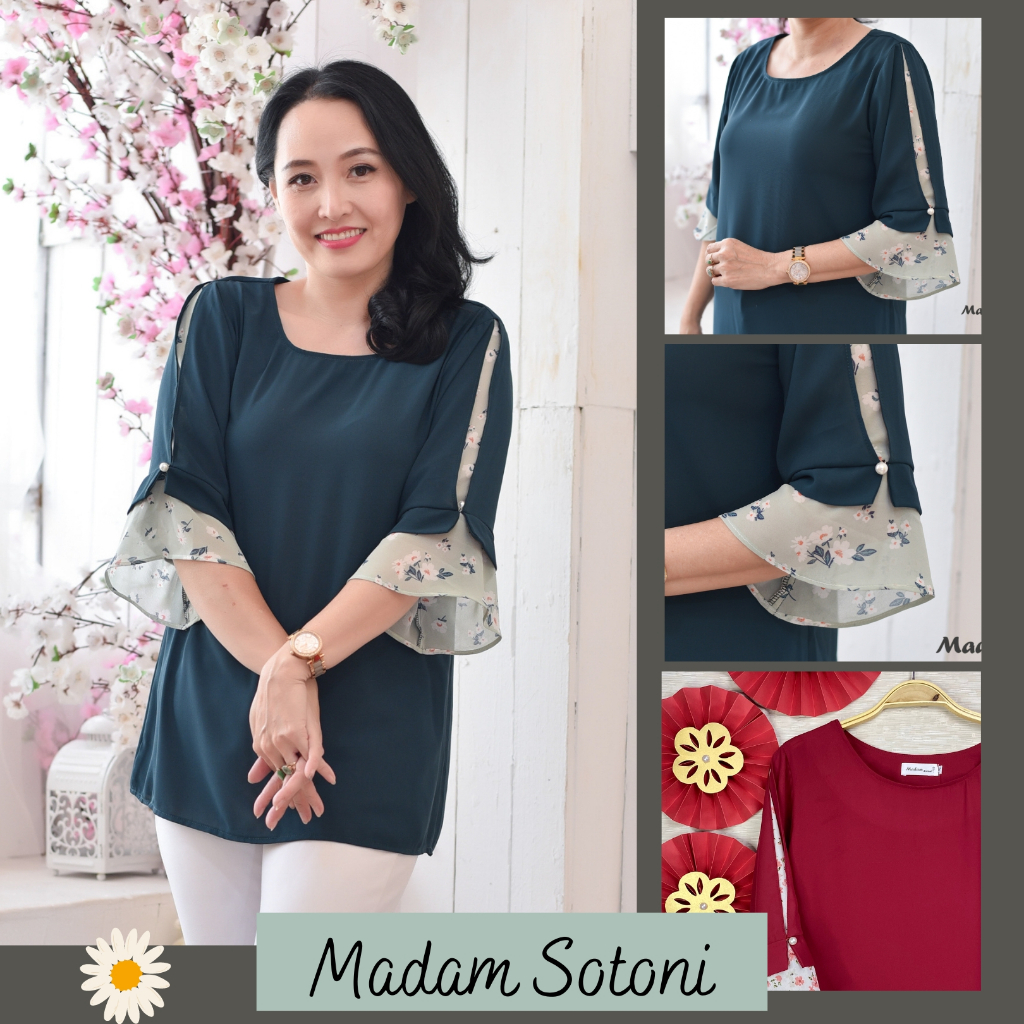 Madam Sotoni - Thời trang trung niên - Áo kiểu nữ trung niên - TXCT908