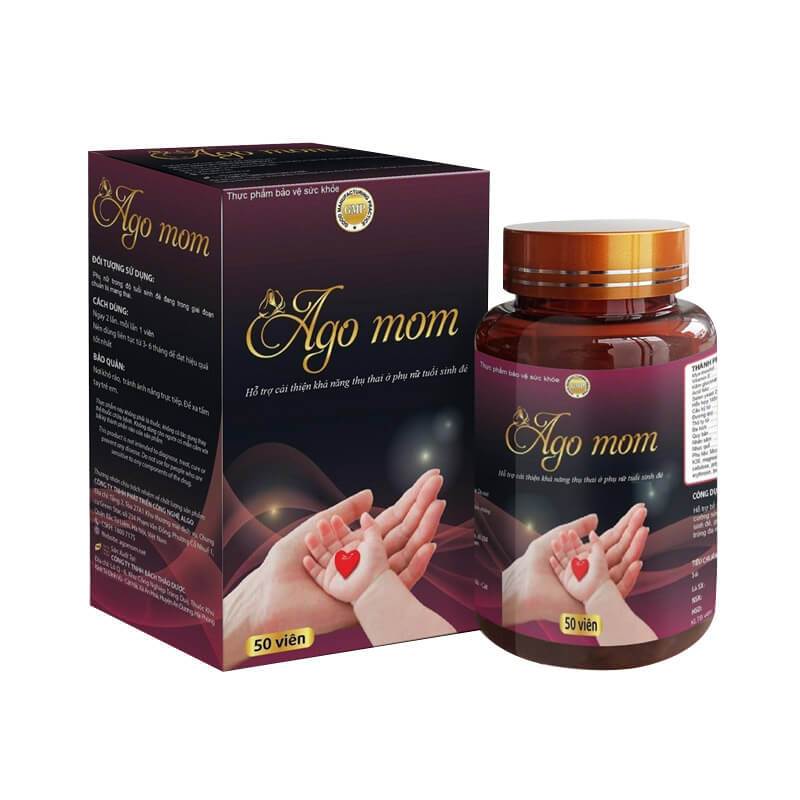 Mua 4 tặng 2 AGO MOM tăng khả năng thụ thai, giảm vô sinh hiếm muộn ở phụ nữ, điều kinh bổ trứng DÍNH BẦU sau 1 Liệu Trì