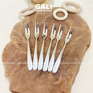 Dĩa, nĩa ăn ốc, ăn trái cây, ăn hoa quả 2 cạnh inox 304 sang trọng cao cấp | GaliHomecook
