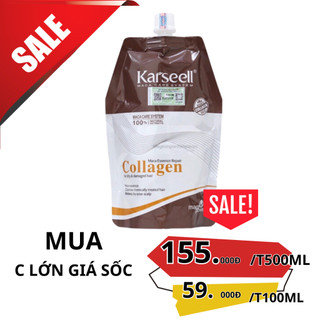 Kem ủ Tóc Phục hồi Collagen Karseell Maca 500ml