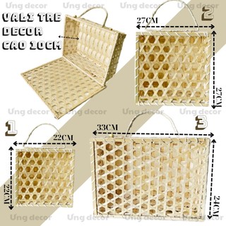 Giỏ tre vali đa dạng size, mẫu mã  SỈ - LẺ đựng quà, trái cây, quà tặng các dịp lễ Tết chính hãng Ưng decor