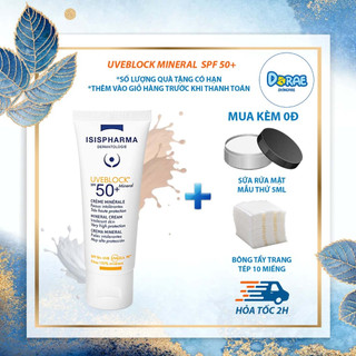 ✅[Hàng Auth_Giá Sỉ] Kem chống nắng dành cho da nhạy cảm Isis Pharma Uveblock SPF50 Mineral  (40ml) Có 2 màu