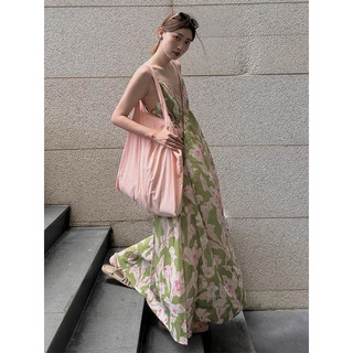 { Sẵn 1 Sz S} Váy maxi 2 dây khoét ngực hoạ tiết hoa Vibe hè cực xinh xắn