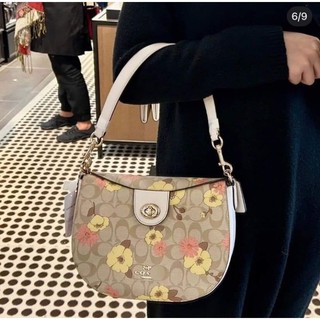 (HÀNG SẴN) TÚI COACH ELLA HOBO PHỐI HOA