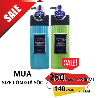 Lẻ Dầu Gội hoặc Xả Kafen Vuông 800ml