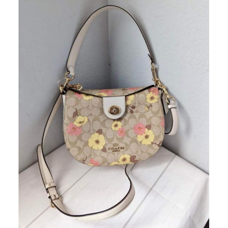 (HÀNG SẴN) TÚI COACH ELLA HOBO PHỐI HOA