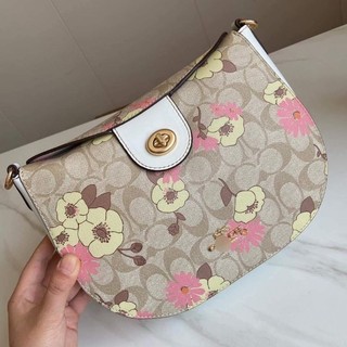 (HÀNG SẴN) TÚI COACH ELLA HOBO PHỐI HOA