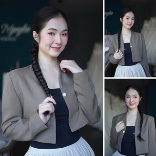 Áo khoác blazer croptop 1 cúc a18