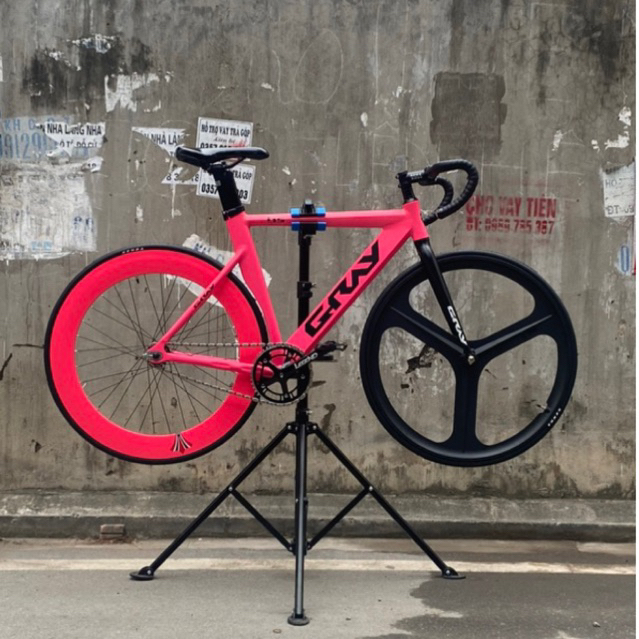 [ Hàng Có Sẵn ] Xe đạp Fixed Gear Gray F15 chính hãng ( Ghi đông cong )