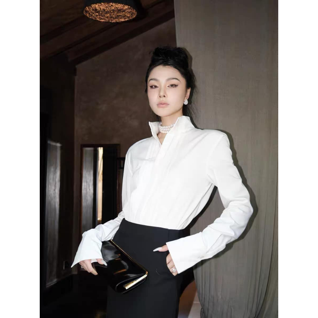 Sơ mi cổ đứng ly nẹp Petra Eclipse Clothing