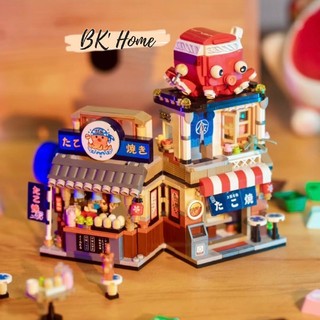  Đồ chơi lắp ráp nhà LOZ mini mô hình Takoyaki shop 1218 772 pcs 