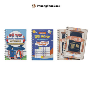 Sách - combo 30 ngày học tiếng hàn: sổ tay bắt đầu tiếng hàn, sổ tay 1200 từ vựng tiếng hàn và sổ luyện viết tiêng hàn