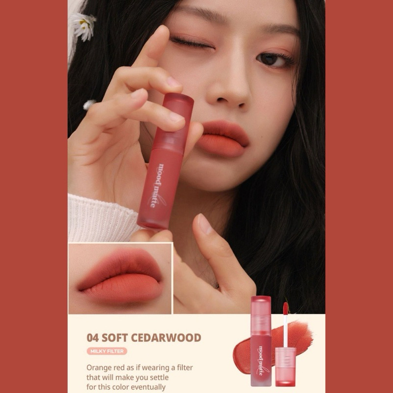 [AUTH 100% +ĐỦ BILL] SON KEM PERIPERA INK MOOD MATTE TINT #04 CAM GẠCH