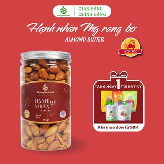 Hạnh Nhân Mỹ Rang Bơ Nonglamfood hũ 454g | Quà tặng sức khỏe cao cấp cho người thân, bạn bè, đối tác