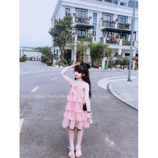 .Váy tầng cổ yếm cho bé