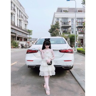 .Váy tầng cổ yếm cho bé