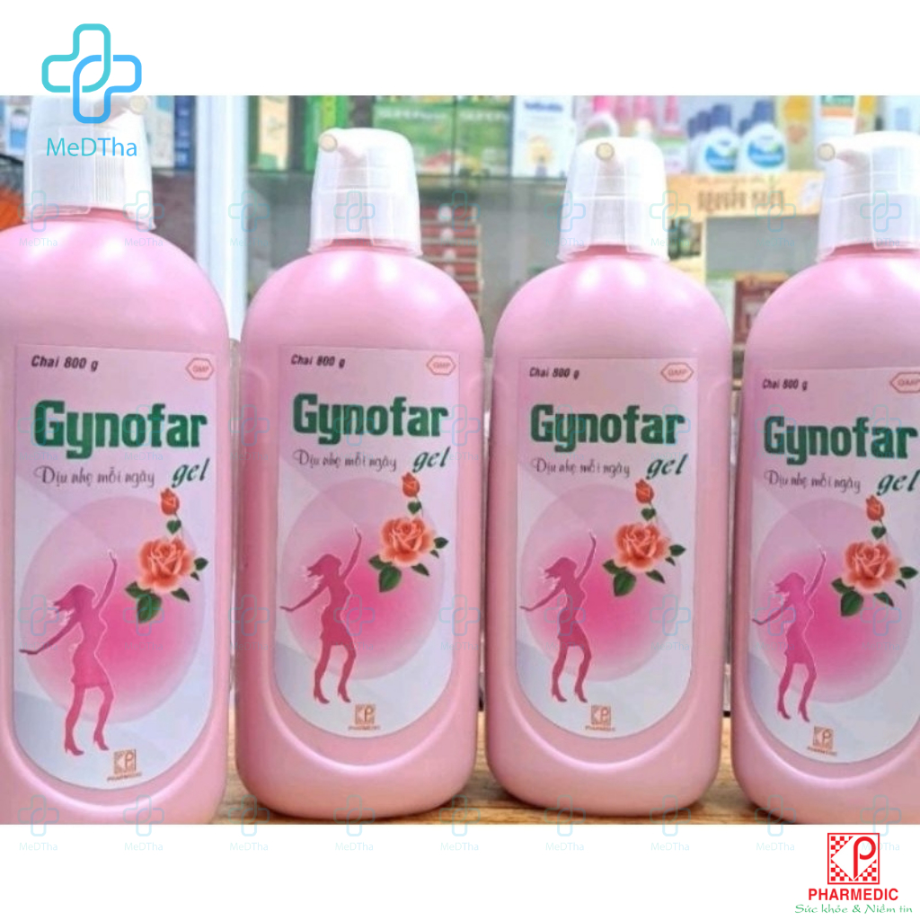 Dung Dịch Vệ Sinh Phụ Nữ Gynofar - Nước Rửa Phụ Khoa, Phòng Nấm, Ngứa, Mụn Nhọt, Rôm sảy (Chai 800ml)