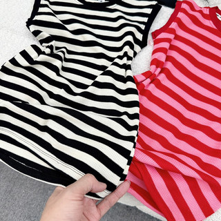 Xả Váy đầm kẻ sát nách CS30 cho bé gái