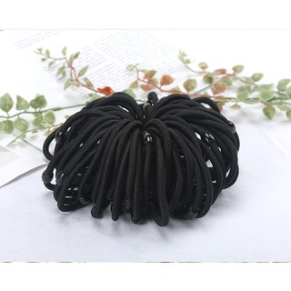 Dây Cột Tóc Màu Đen Thun Cột tóc Đơn Giản Phong Cách Hàn Quốc